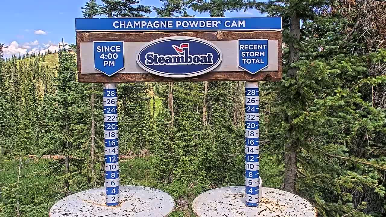 Steamboat Springs Sunshine Peak & Champagne Powder Live Cam - Steamboat Springs, Routt County, Colorado, USA
