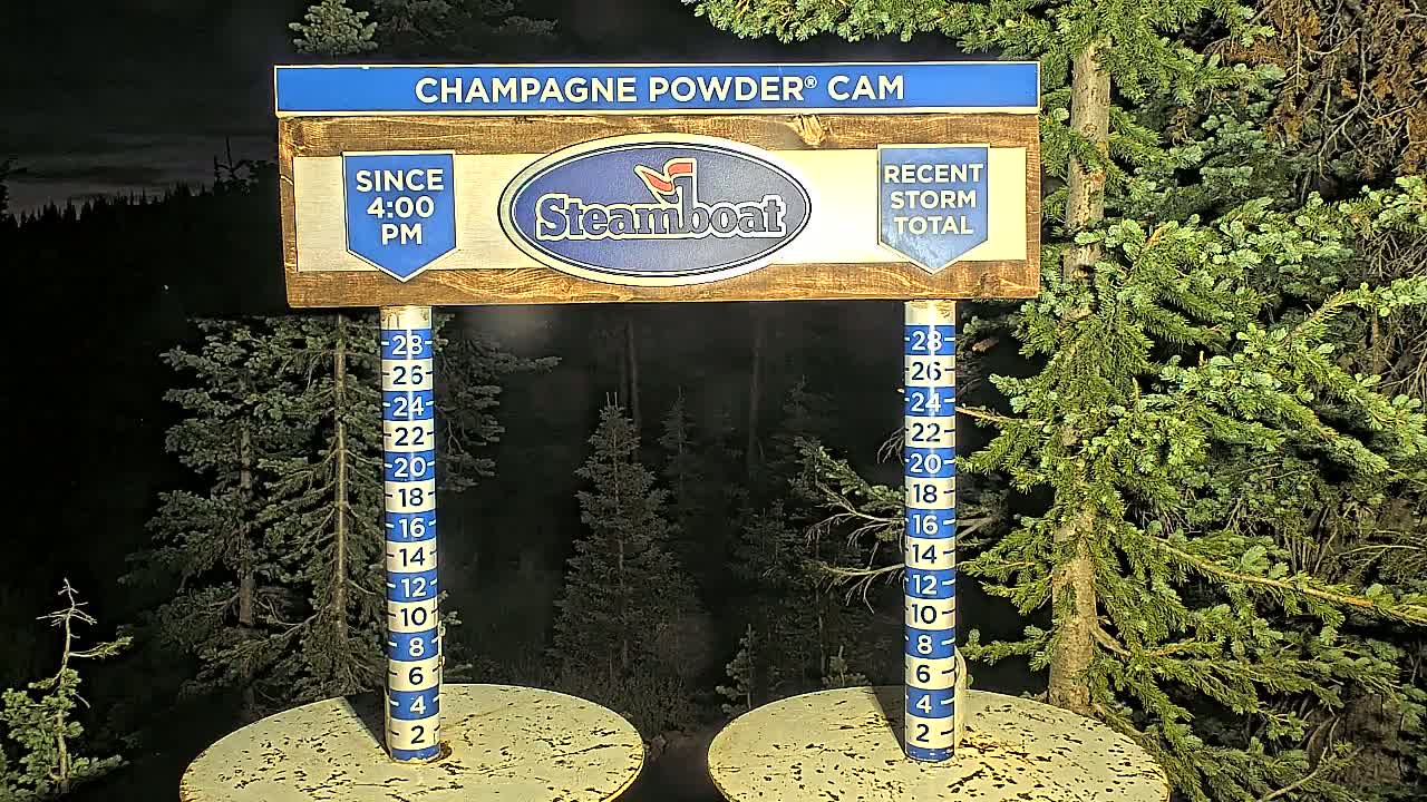 Steamboat Springs Sunshine Peak & Champagne Powder Live Cam - Steamboat Springs, Routt County, Colorado, USA