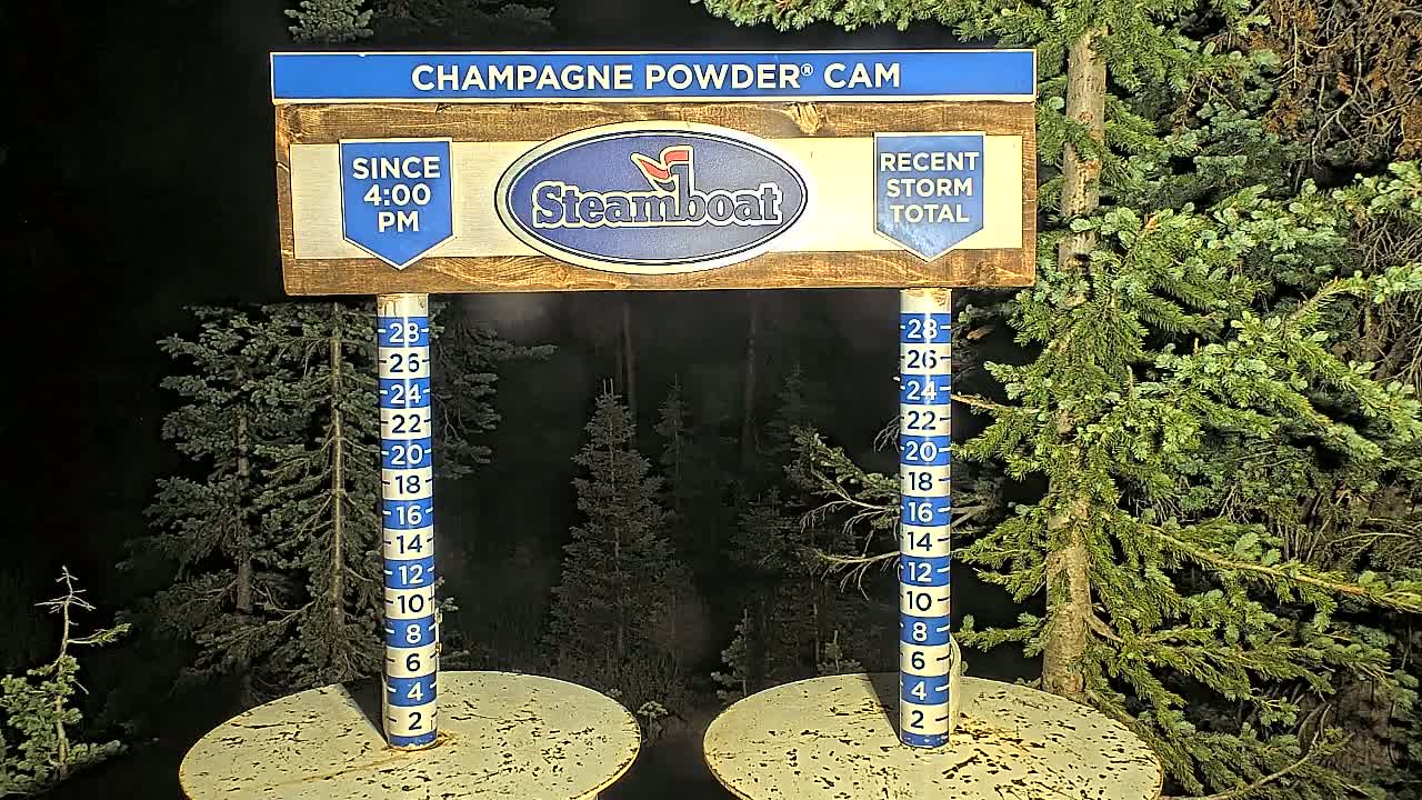Steamboat Springs Sunshine Peak & Champagne Powder Live Cam - Steamboat Springs, Routt County, Colorado, USA