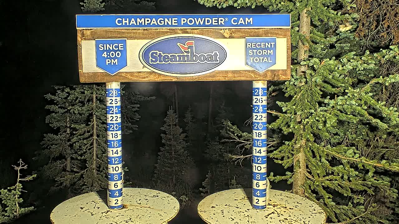 Steamboat Springs Sunshine Peak & Champagne Powder Live Cam - Steamboat Springs, Routt County, Colorado, USA