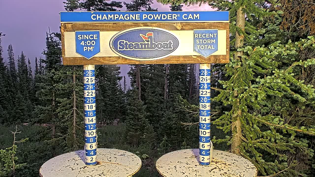 Steamboat Springs Sunshine Peak & Champagne Powder Live Cam - Steamboat Springs, Routt County, Colorado, USA
