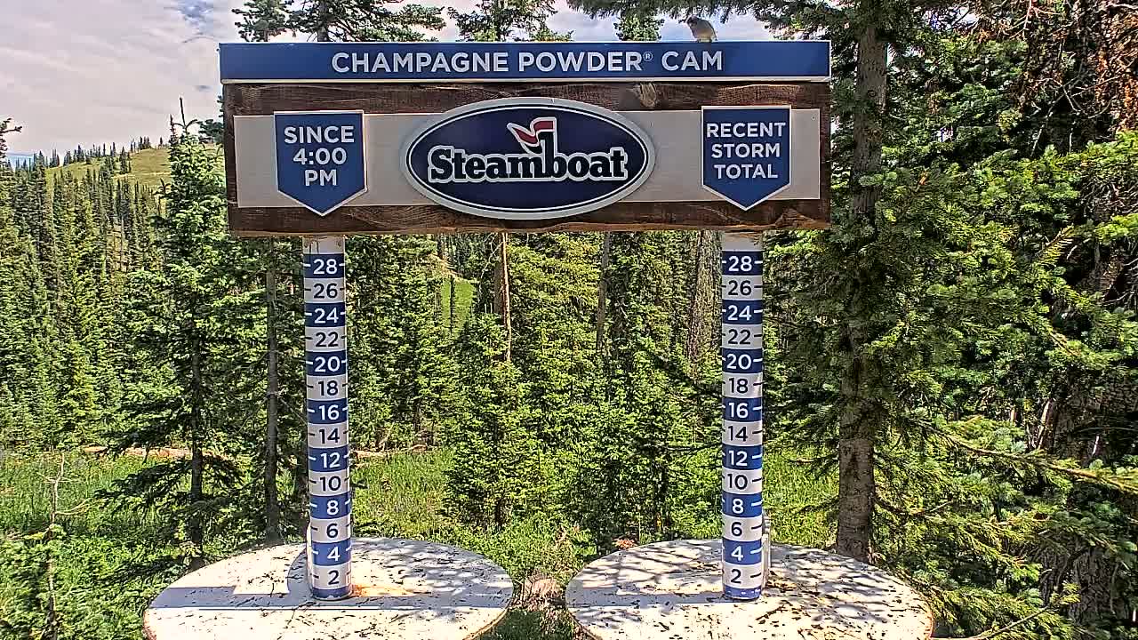 Steamboat Springs Sunshine Peak & Champagne Powder Live Cam - Steamboat Springs, Routt County, Colorado, USA