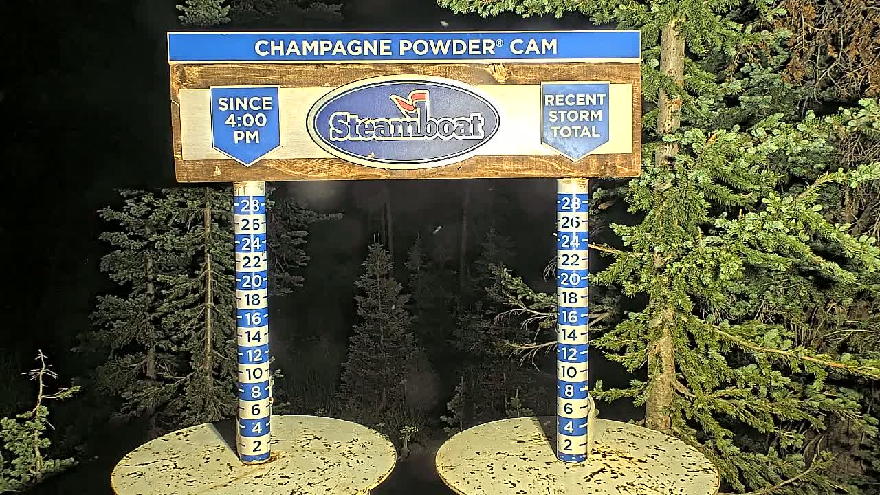 Steamboat Springs Sunshine Peak & Champagne Powder Live Cam - Steamboat Springs, Routt County, Colorado, USA