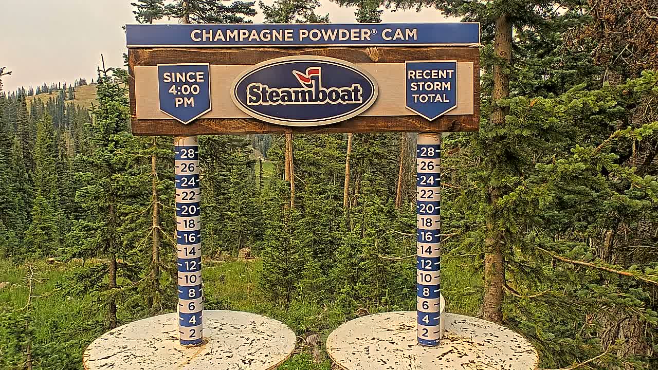Steamboat Springs Sunshine Peak & Champagne Powder Live Cam - Steamboat Springs, Routt County, Colorado, USA