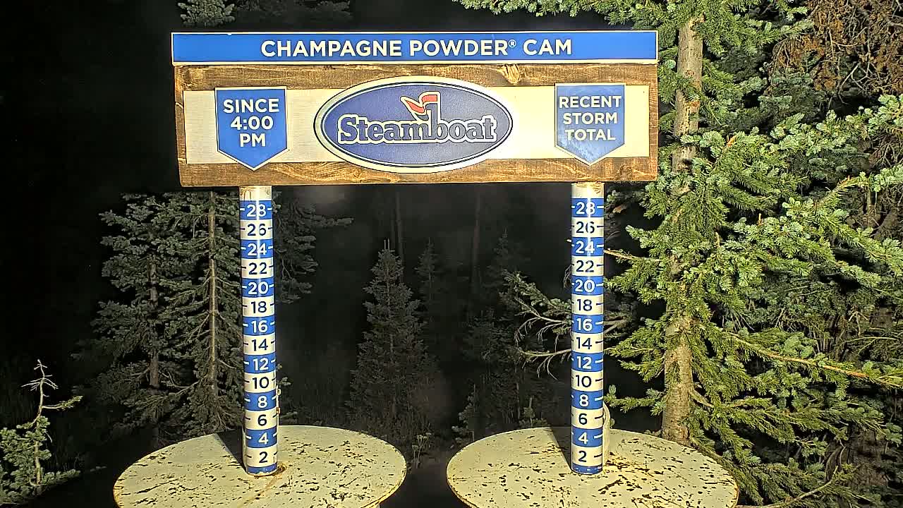 Steamboat Springs Sunshine Peak & Champagne Powder Live Cam - Steamboat Springs, Routt County, Colorado, USA