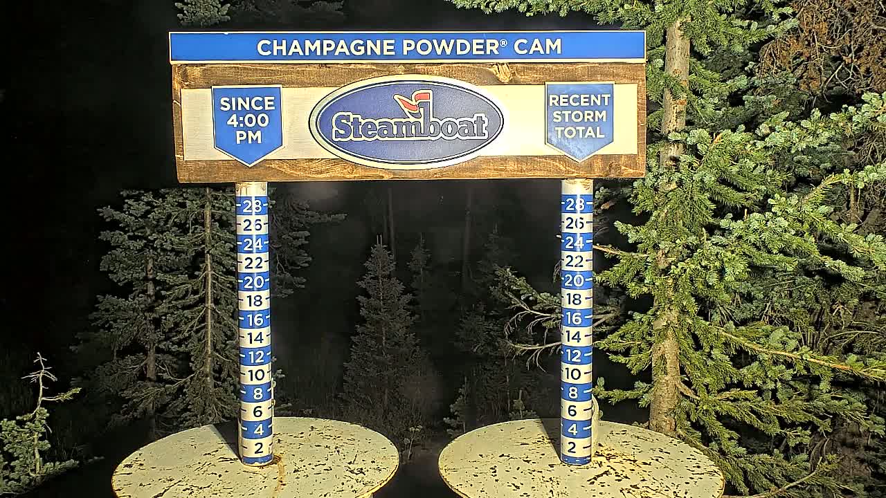 Steamboat Springs Sunshine Peak & Champagne Powder Live Cam - Steamboat Springs, Routt County, Colorado, USA