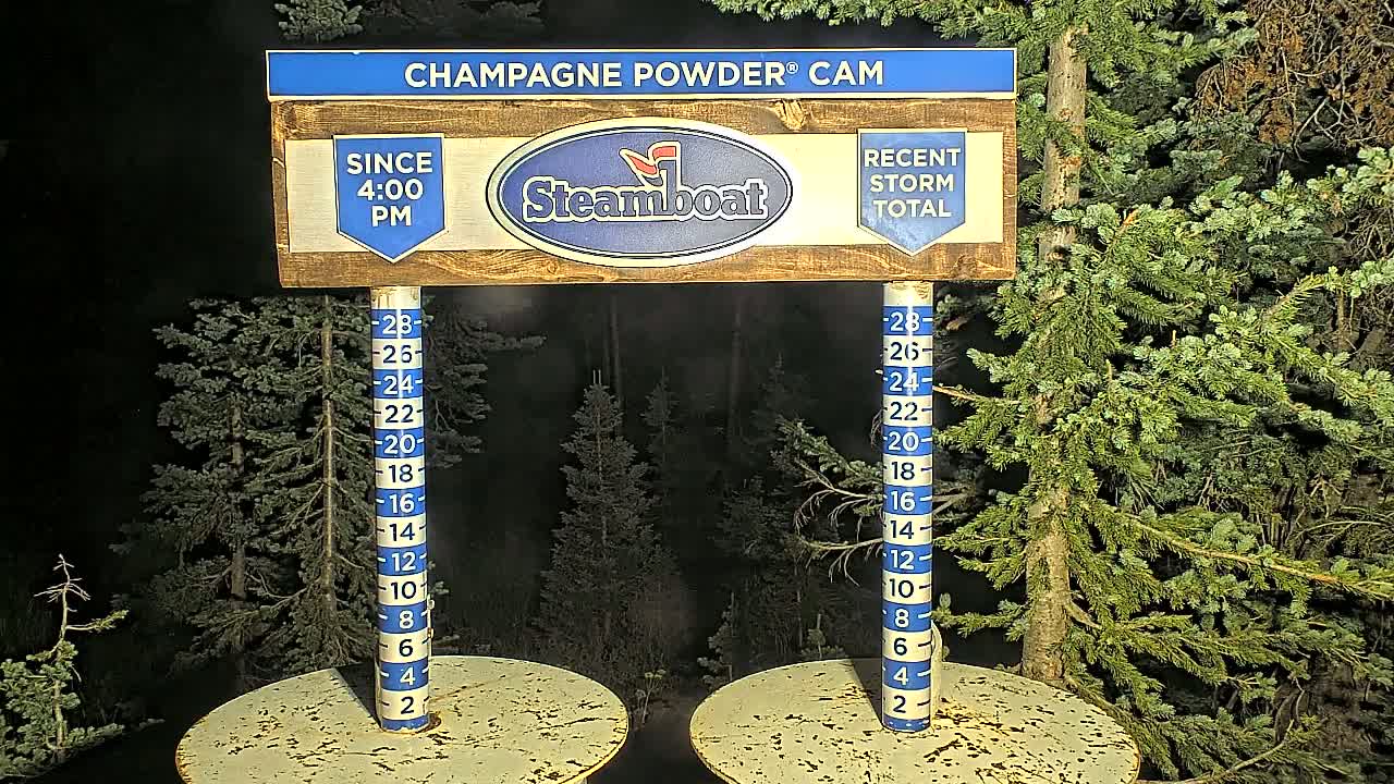 Steamboat Springs Sunshine Peak & Champagne Powder Live Cam - Steamboat Springs, Routt County, Colorado, USA