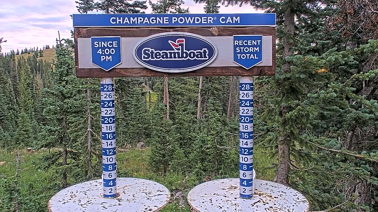 Steamboat Springs Sunshine Peak & Champagne Powder Live Cam - Steamboat Springs, Routt County, Colorado, USA