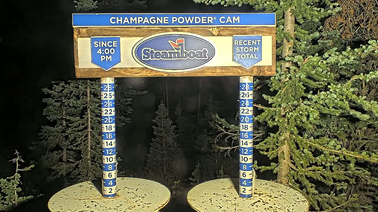 Steamboat Springs Sunshine Peak & Champagne Powder Live Cam - Steamboat Springs, Routt County, Colorado, USA