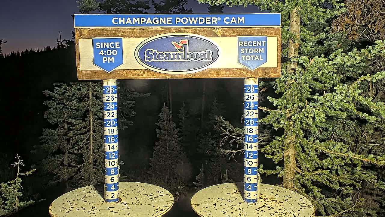 Steamboat Springs Sunshine Peak & Champagne Powder Live Cam - Steamboat Springs, Routt County, Colorado, USA