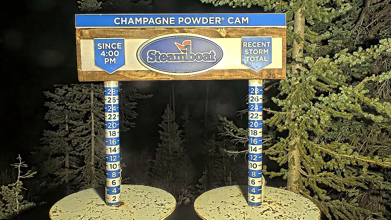 Steamboat Springs Sunshine Peak & Champagne Powder Live Cam - Steamboat Springs, Routt County, Colorado, USA