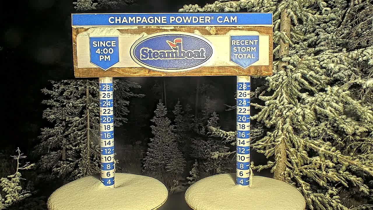Steamboat Springs Sunshine Peak & Champagne Powder Live Cam - Steamboat Springs, Routt County, Colorado, USA