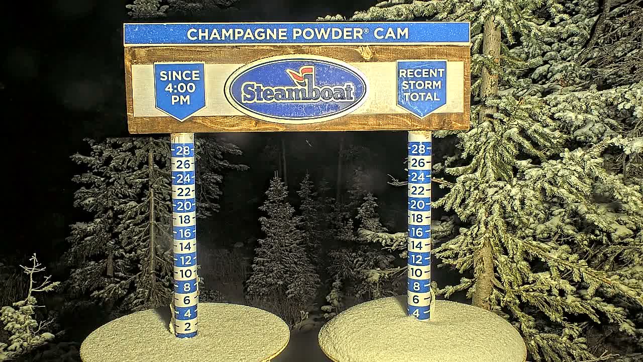 Steamboat Springs Sunshine Peak & Champagne Powder Live Cam - Steamboat Springs, Routt County, Colorado, USA