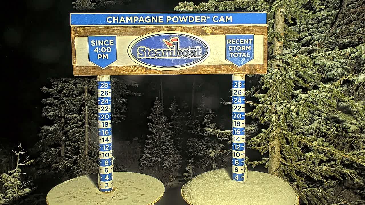 Steamboat Springs Sunshine Peak & Champagne Powder Live Cam - Steamboat Springs, Routt County, Colorado, USA