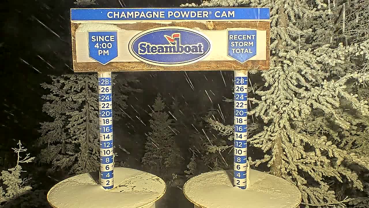 Steamboat Springs Sunshine Peak & Champagne Powder Live Cam - Steamboat Springs, Routt County, Colorado, USA