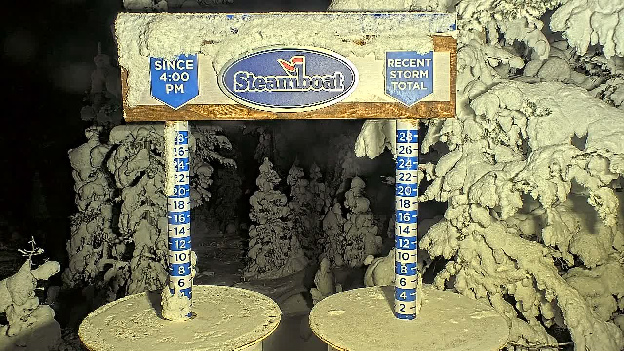 Steamboat Springs Sunshine Peak & Champagne Powder Live Cam - Steamboat Springs, Routt County, Colorado, USA