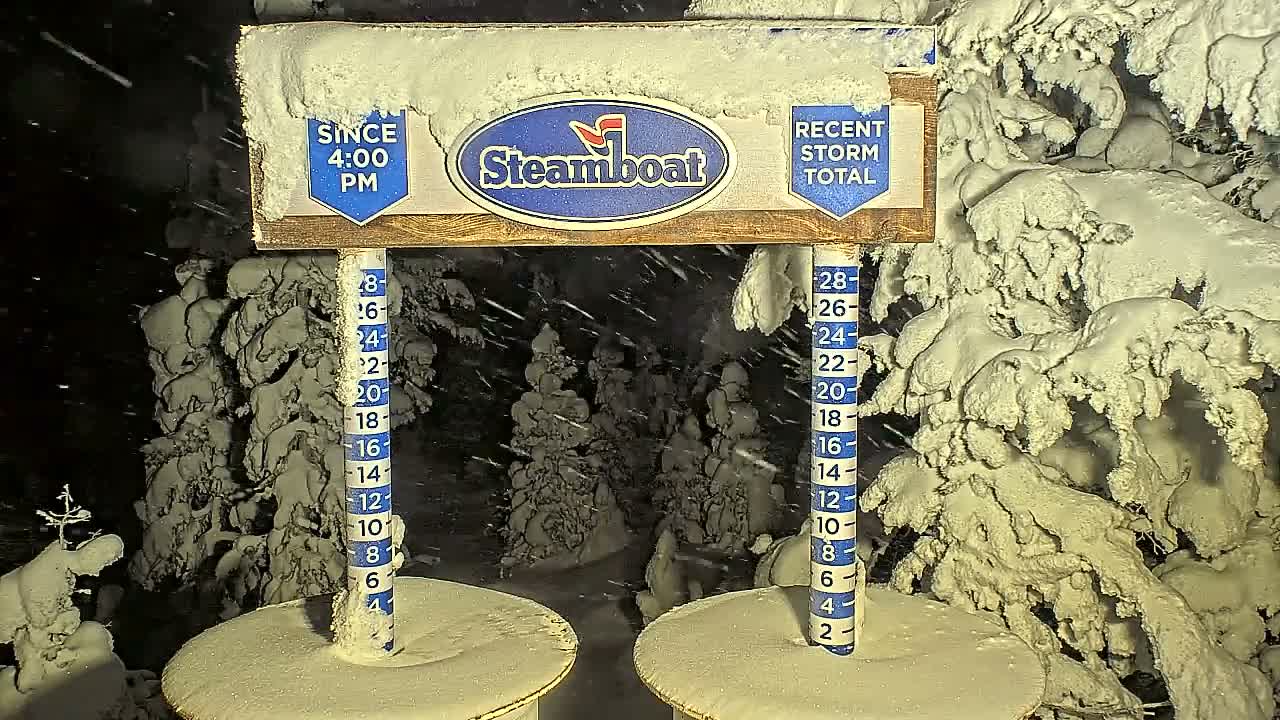 Steamboat Springs Sunshine Peak & Champagne Powder Live Cam - Steamboat Springs, Routt County, Colorado, USA