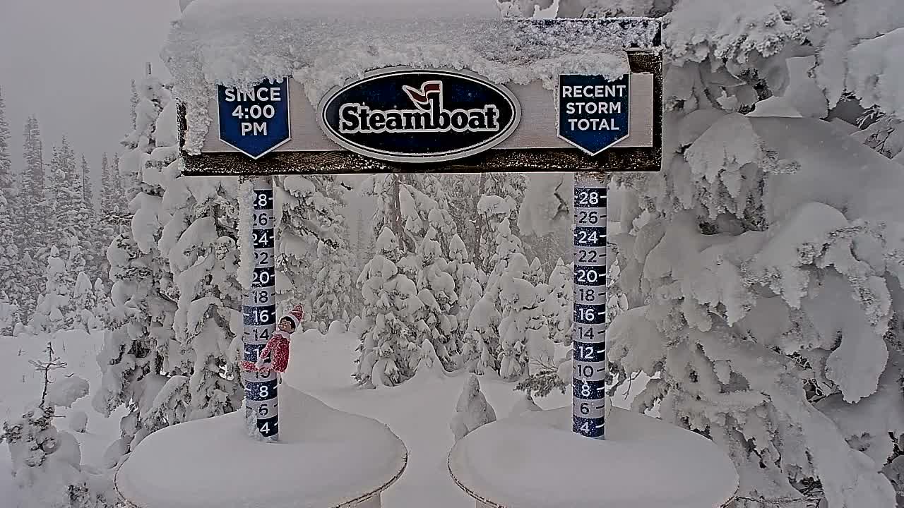 Steamboat Springs Sunshine Peak & Champagne Powder Live Cam - Steamboat Springs, Routt County, Colorado, USA