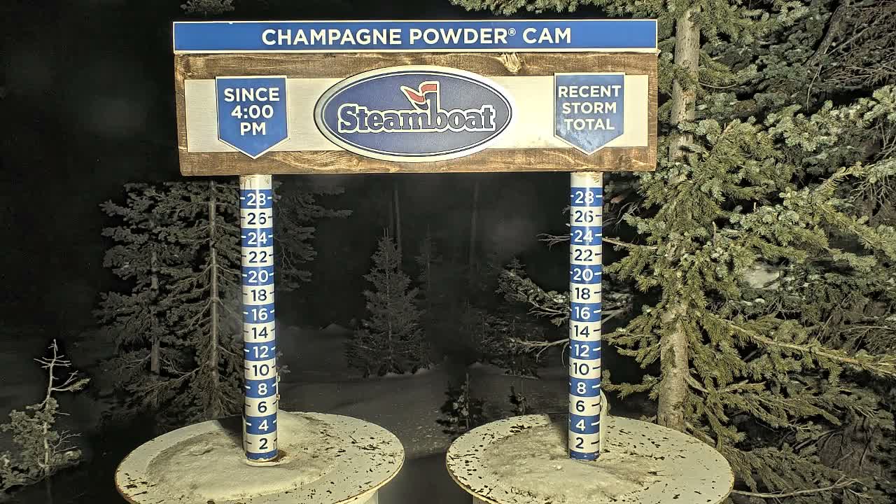 Steamboat Springs Sunshine Peak & Champagne Powder Live Cam - Steamboat Springs, Routt County, Colorado, USA