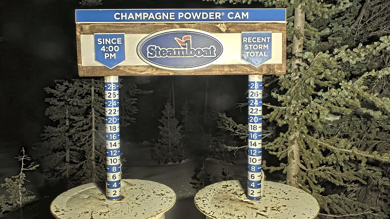 Steamboat Springs Sunshine Peak & Champagne Powder Live Cam - Steamboat Springs, Routt County, Colorado, USA