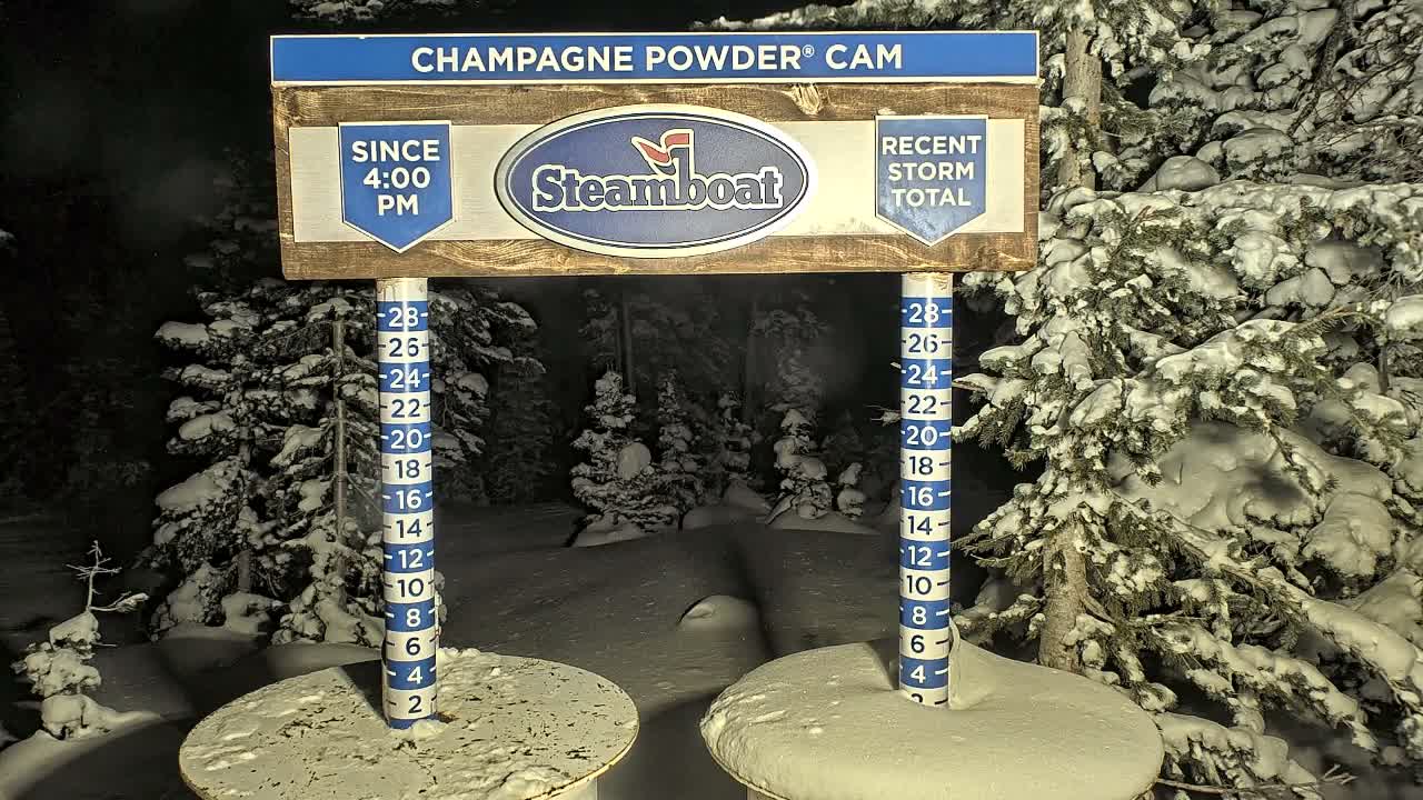 Steamboat Springs Sunshine Peak & Champagne Powder Live Cam - Steamboat Springs, Routt County, Colorado, USA