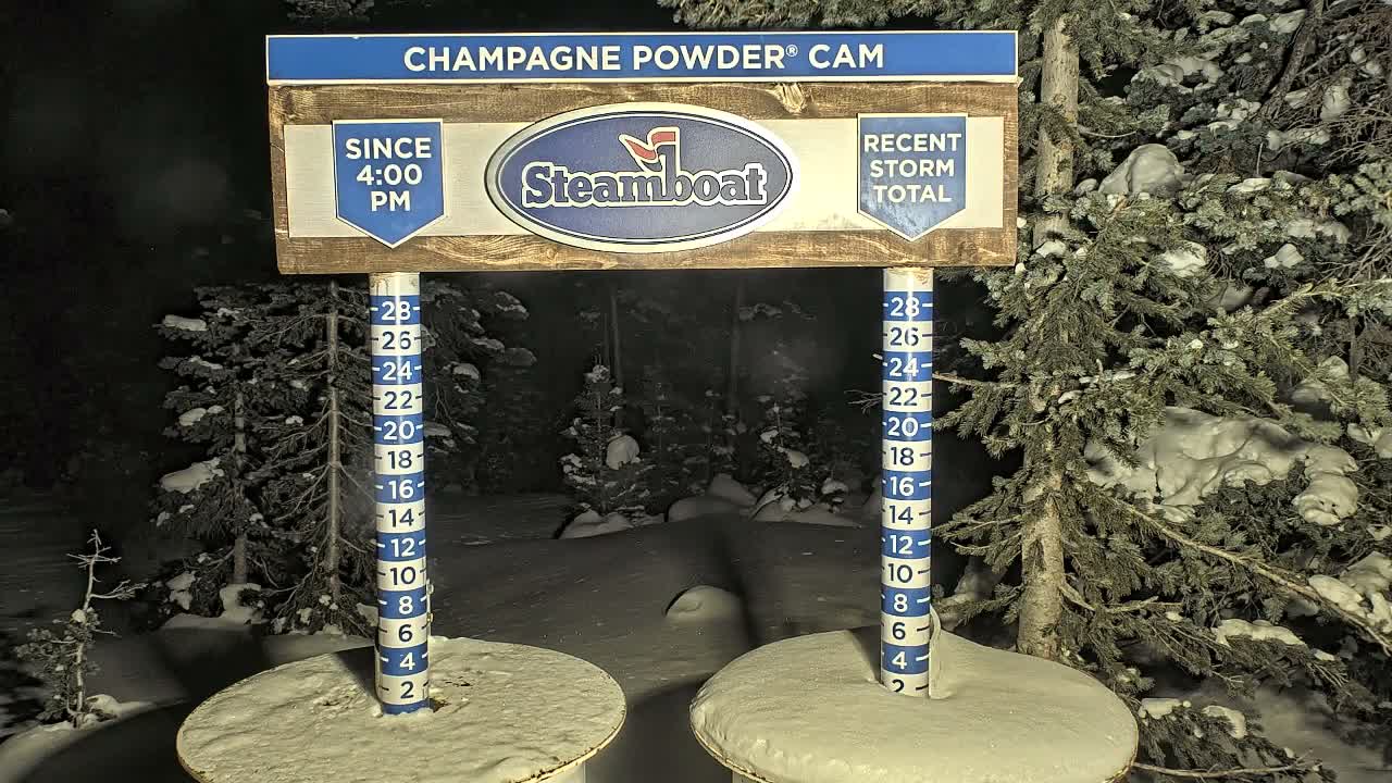 Steamboat Springs Sunshine Peak & Champagne Powder Live Cam - Steamboat Springs, Routt County, Colorado, USA