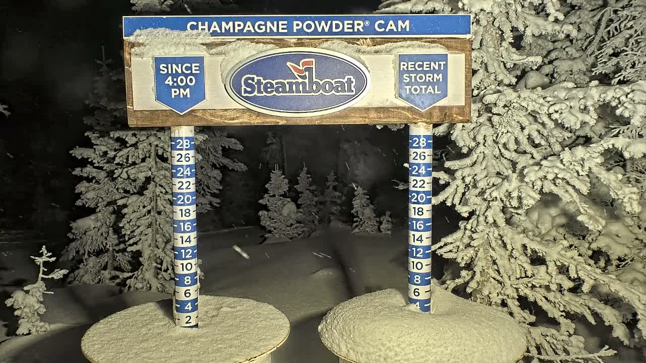 Steamboat Springs Sunshine Peak & Champagne Powder Live Cam - Steamboat Springs, Routt County, Colorado, USA