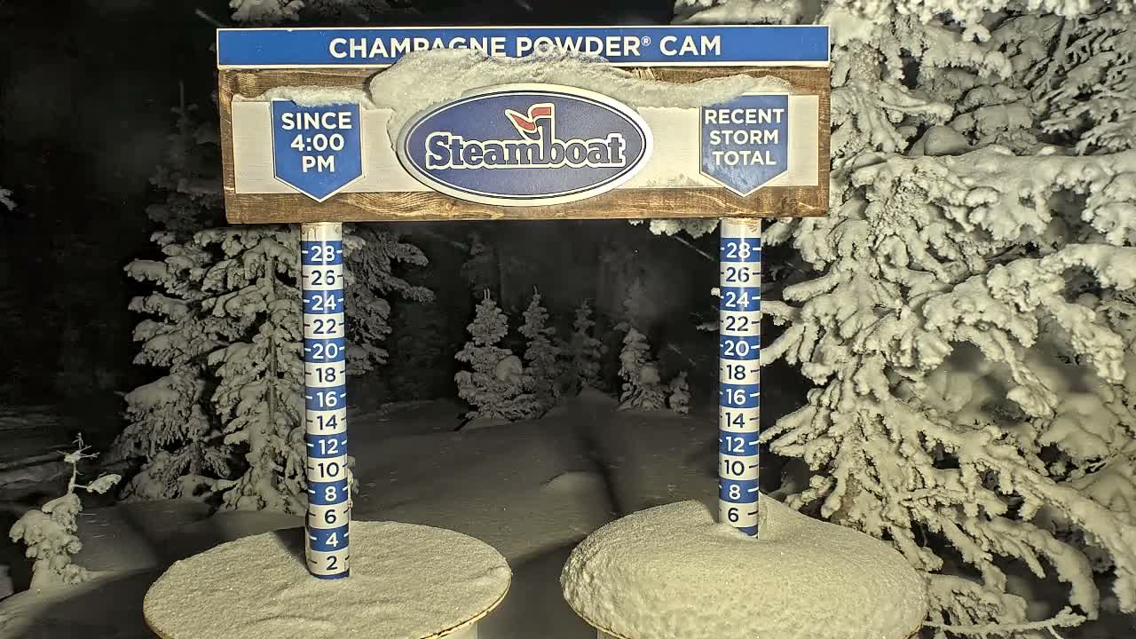 Steamboat Springs Sunshine Peak & Champagne Powder Live Cam - Steamboat Springs, Routt County, Colorado, USA