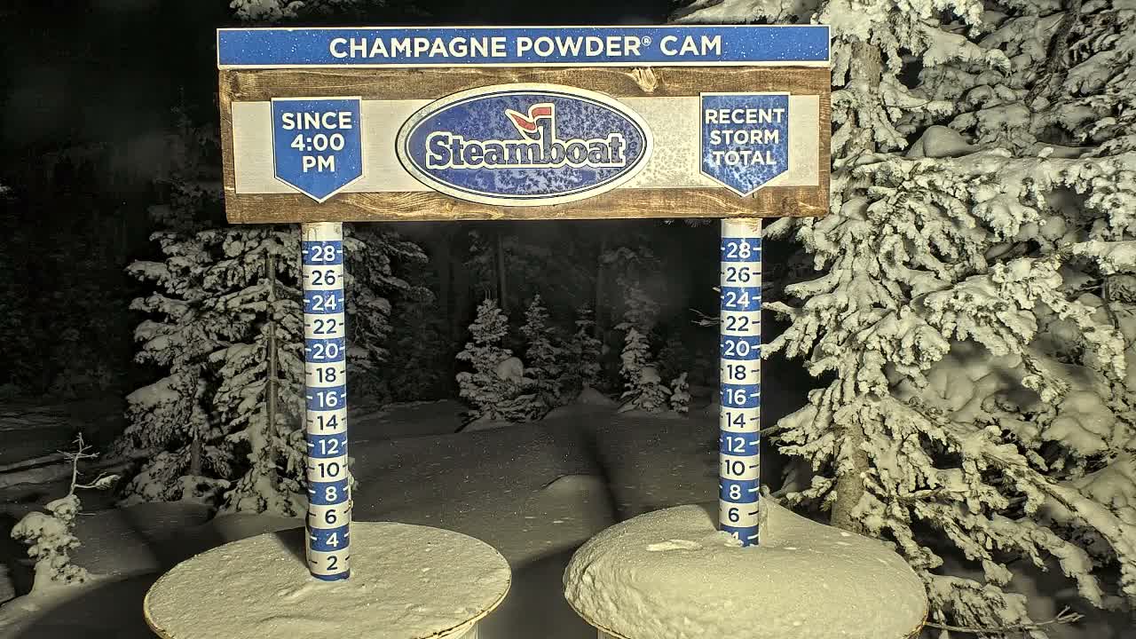 Steamboat Springs Sunshine Peak & Champagne Powder Live Cam - Steamboat Springs, Routt County, Colorado, USA