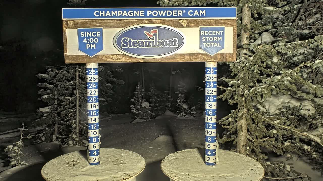 Steamboat Springs Sunshine Peak & Champagne Powder Live Cam - Steamboat Springs, Routt County, Colorado, USA