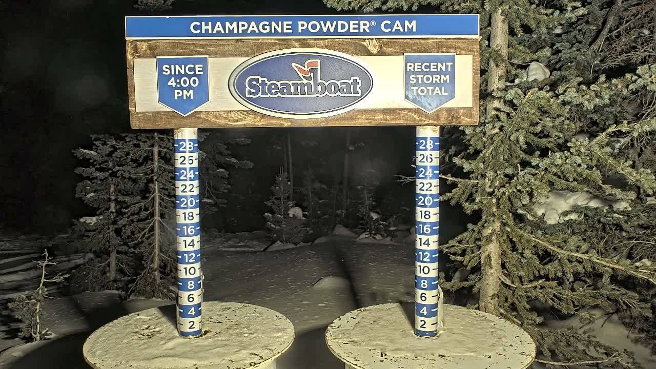 Steamboat Springs Sunshine Peak & Champagne Powder Live Cam - Steamboat Springs, Routt County, Colorado, USA