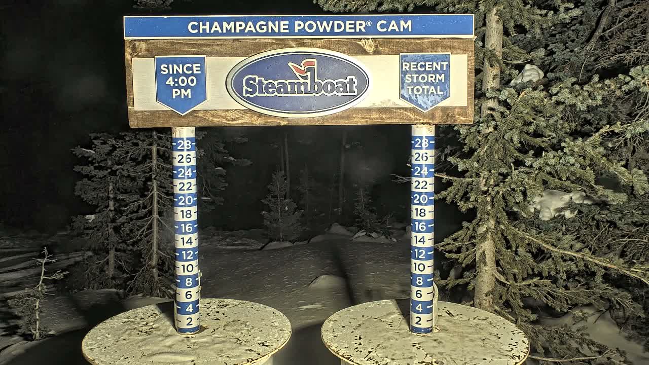 Steamboat Springs Sunshine Peak & Champagne Powder Live Cam - Steamboat Springs, Routt County, Colorado, USA