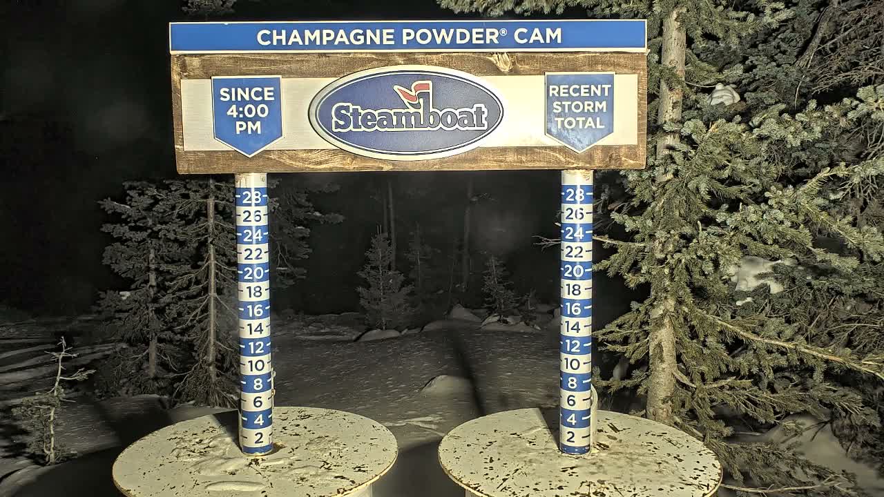 Steamboat Springs Sunshine Peak & Champagne Powder Live Cam - Steamboat Springs, Routt County, Colorado, USA