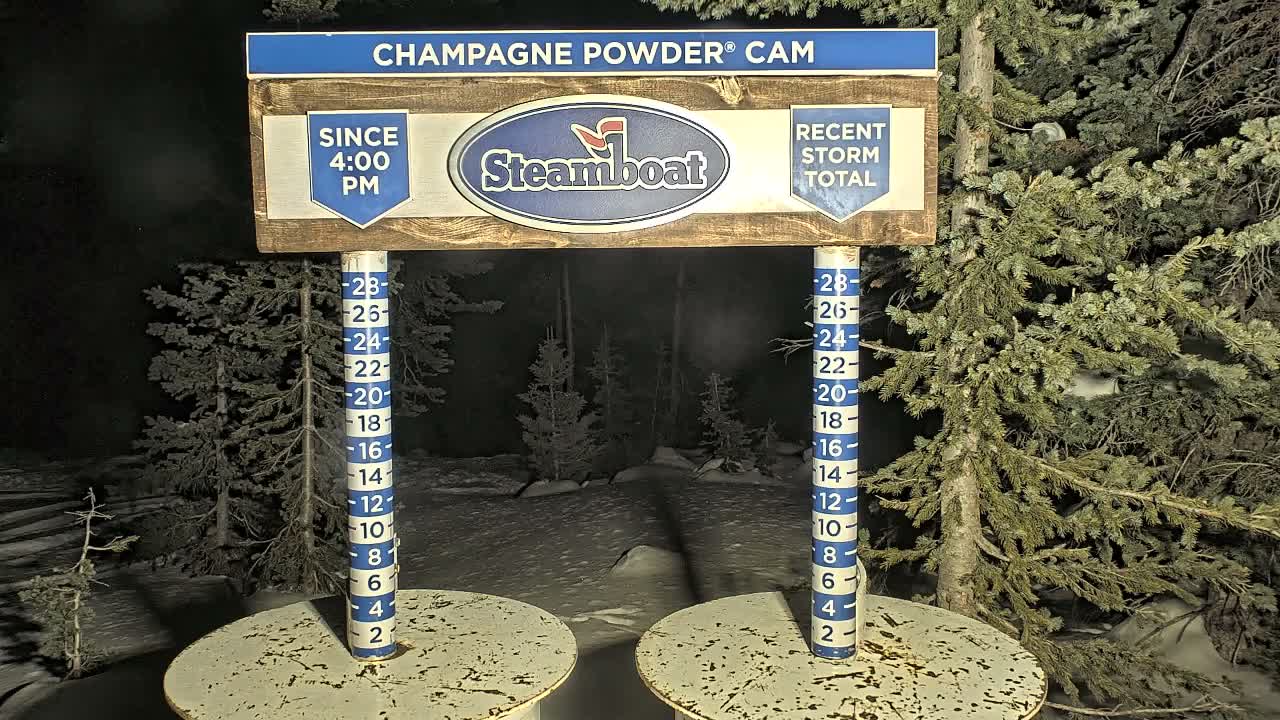 Steamboat Springs Sunshine Peak & Champagne Powder Live Cam - Steamboat Springs, Routt County, Colorado, USA