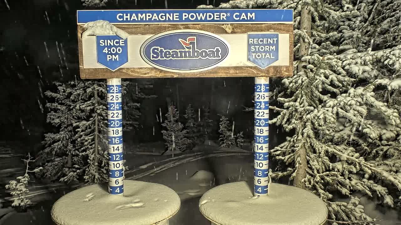 Steamboat Springs Sunshine Peak & Champagne Powder Live Cam - Steamboat Springs, Routt County, Colorado, USA