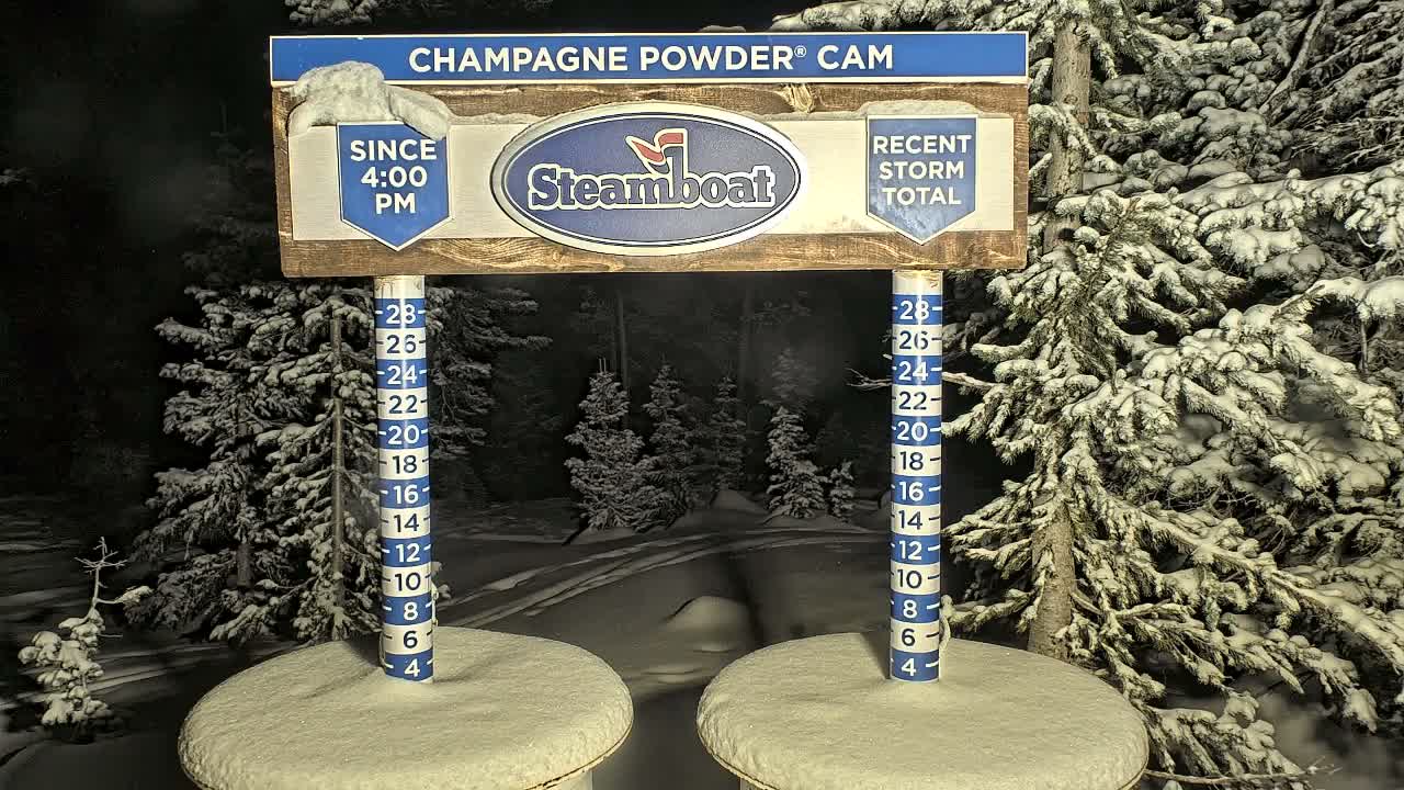 Steamboat Springs Sunshine Peak & Champagne Powder Live Cam - Steamboat Springs, Routt County, Colorado, USA