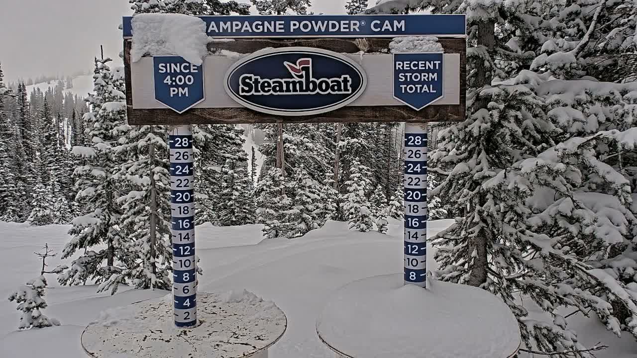 Steamboat Springs Sunshine Peak & Champagne Powder Live Cam - Steamboat Springs, Routt County, Colorado, USA