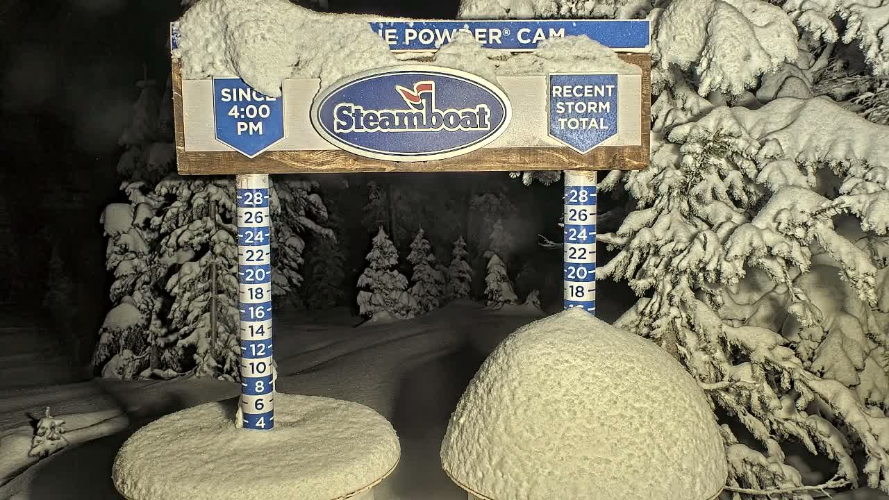 Steamboat Springs Sunshine Peak & Champagne Powder Live Cam - Steamboat Springs, Routt County, Colorado, USA