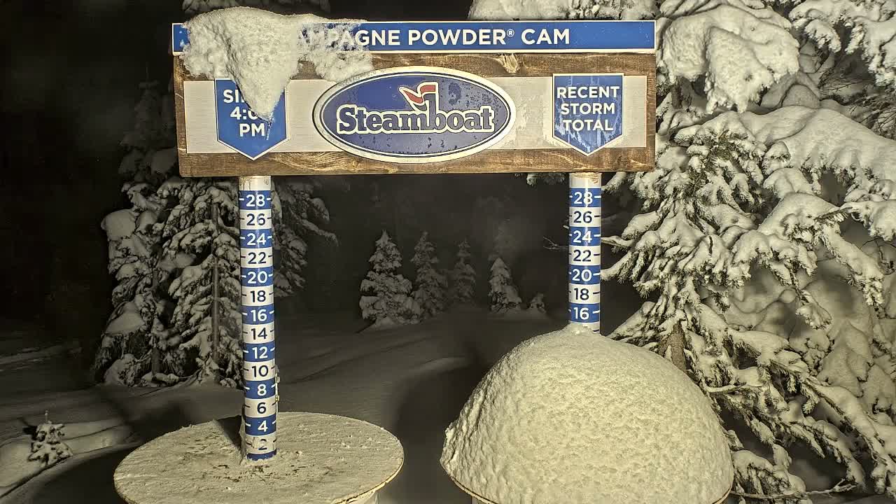 Steamboat Springs Sunshine Peak & Champagne Powder Live Cam - Steamboat Springs, Routt County, Colorado, USA