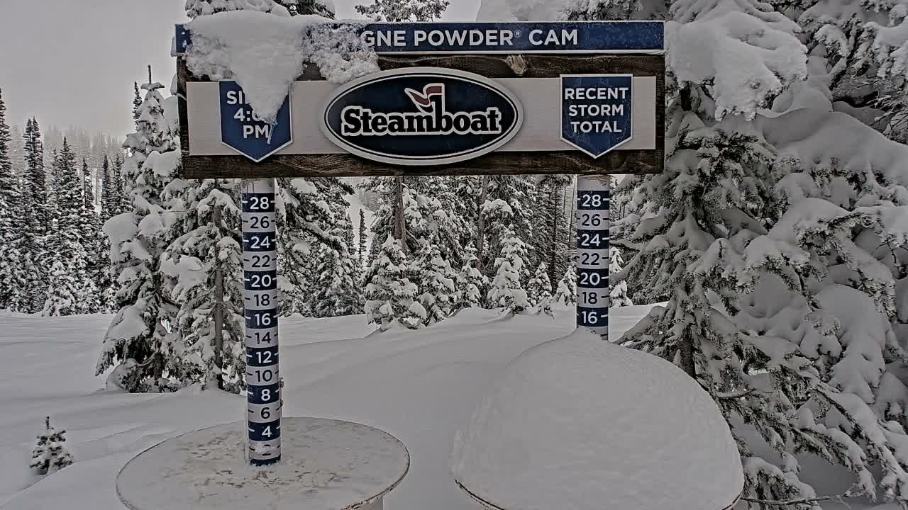 Steamboat Springs Sunshine Peak & Champagne Powder Live Cam - Steamboat Springs, Routt County, Colorado, USA