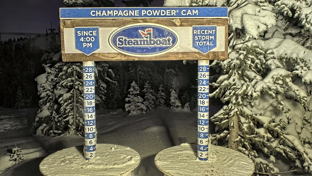 Steamboat Springs Sunshine Peak & Champagne Powder Live Cam - Steamboat Springs, Routt County, Colorado, USA