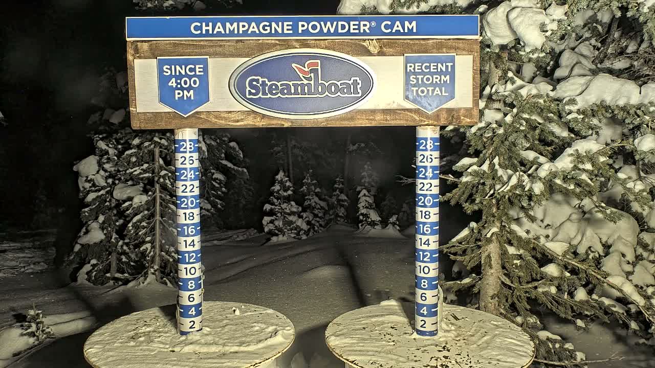 Steamboat Springs Sunshine Peak & Champagne Powder Live Cam - Steamboat Springs, Routt County, Colorado, USA