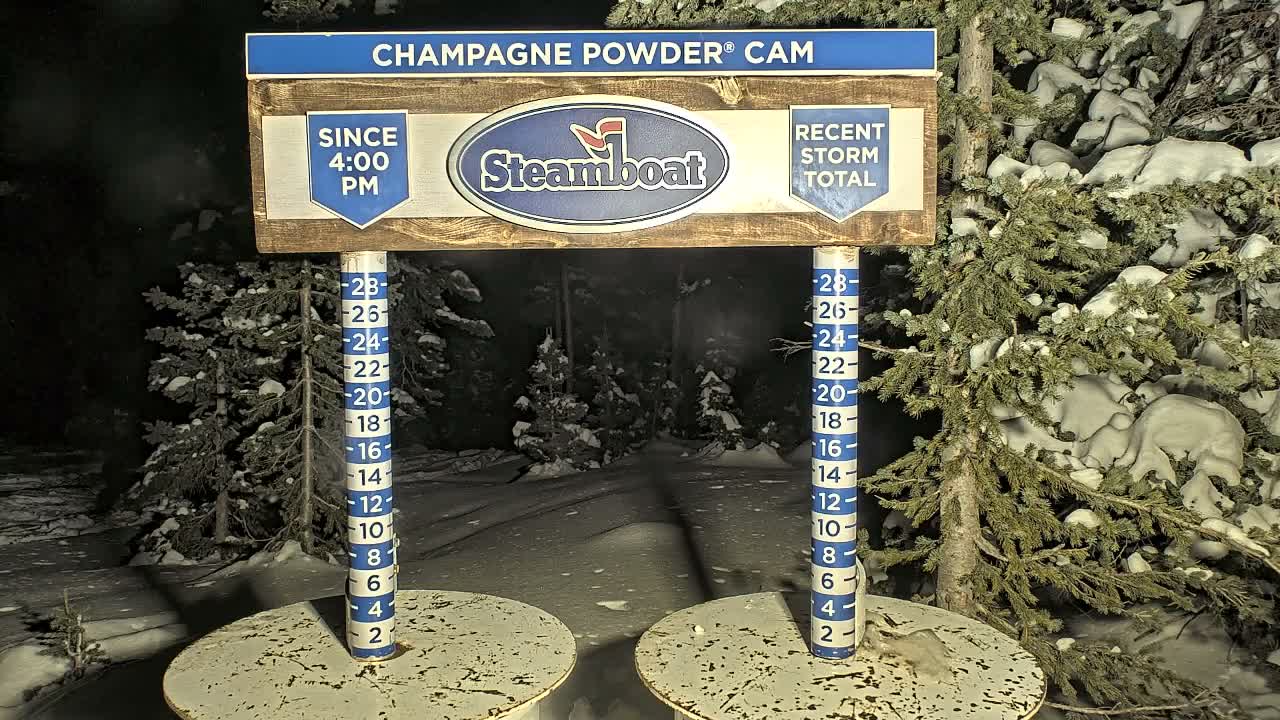 Steamboat Springs Sunshine Peak & Champagne Powder Live Cam - Steamboat Springs, Routt County, Colorado, USA