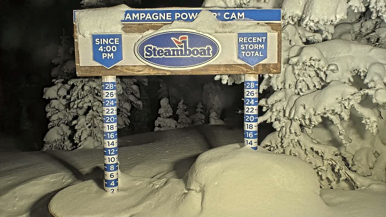 Steamboat Springs Sunshine Peak & Champagne Powder Live Cam - Steamboat Springs, Routt County, Colorado, USA