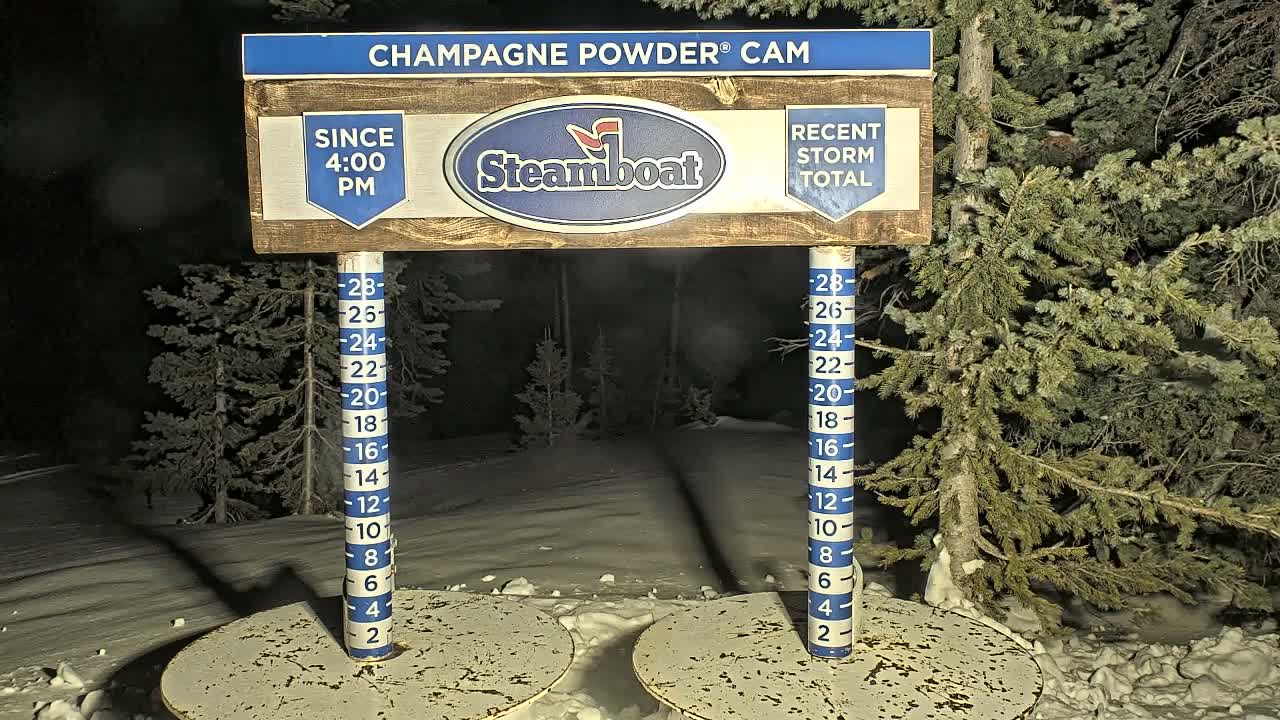 Steamboat Springs Sunshine Peak & Champagne Powder Live Cam - Steamboat Springs, Routt County, Colorado, USA