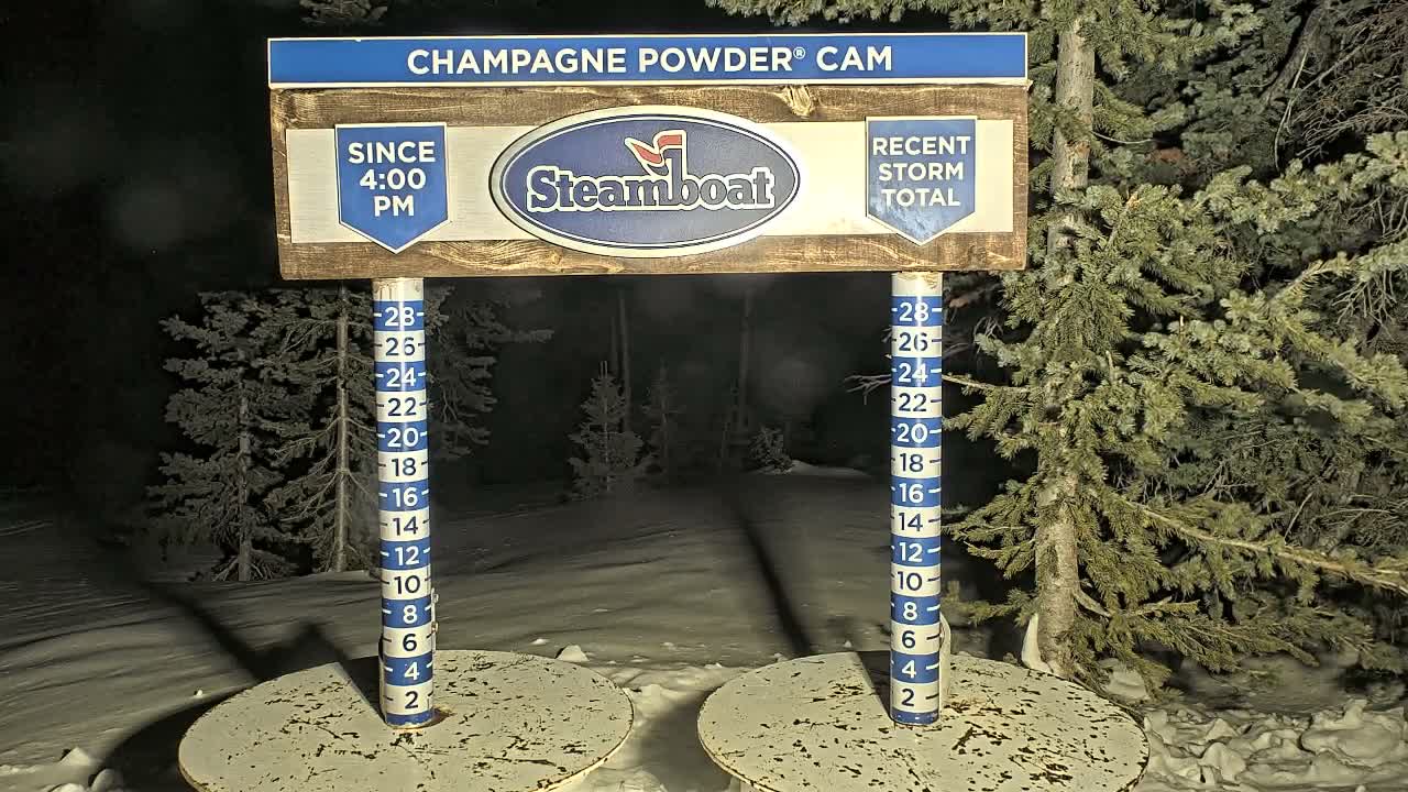 Steamboat Springs Sunshine Peak & Champagne Powder Live Cam - Steamboat Springs, Routt County, Colorado, USA