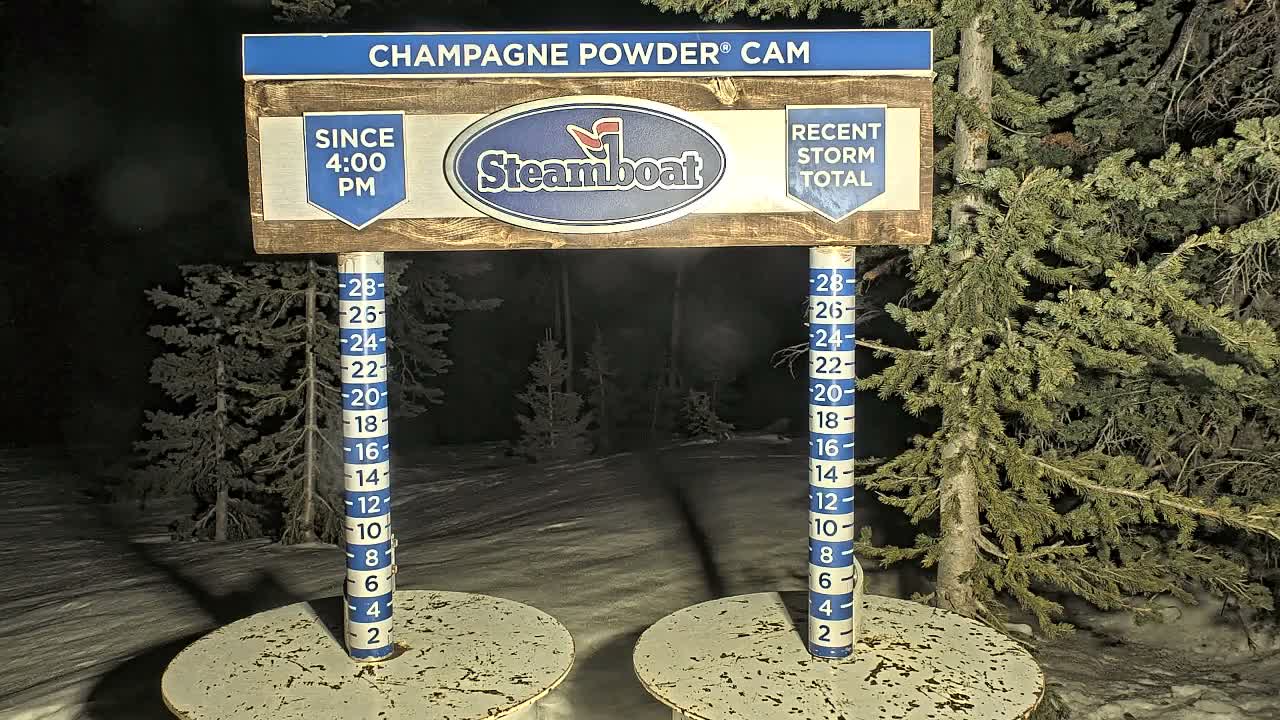 Steamboat Springs Sunshine Peak & Champagne Powder Live Cam - Steamboat Springs, Routt County, Colorado, USA