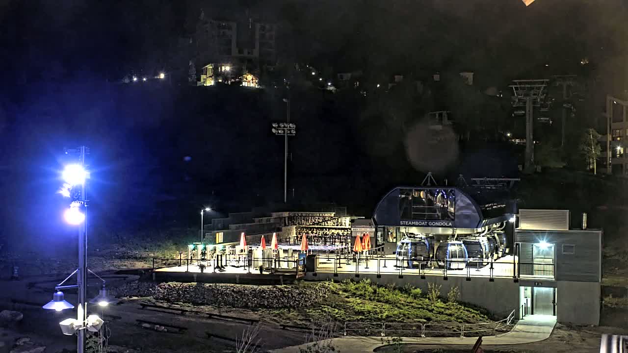 Steamboat Gondola Ropeway & Ski Slopes Live Cam - Steamboat Springs, Routt County, Colorado, USA