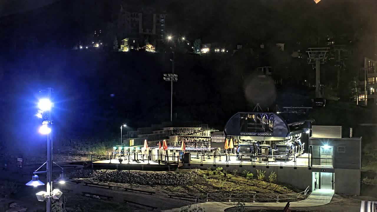 Steamboat Gondola Ropeway & Ski Slopes Live Cam - Steamboat Springs, Routt County, Colorado, USA
