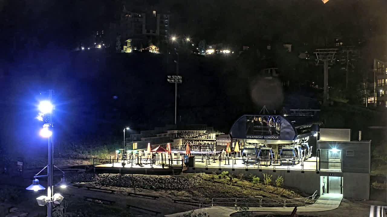 Steamboat Gondola Ropeway & Ski Slopes Live Cam - Steamboat Springs, Routt County, Colorado, USA